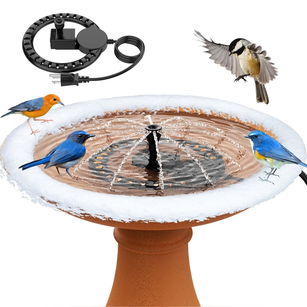 NEW Bird Bath Water Pump with Heater for Pond De-Icing
Thermostatically Control